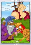  dave_(dave_the_barbarian) dave_the_barbarian licking_penis lula_(dave_the_barbarian) penis_lick princess_candy uncle_oswidge 