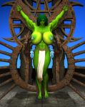 3d 3d_(artwork) armpits big_breasts breasts chup@cabra green_hair green_skin huge_breasts hulk_(series) jennifer_walters marvel marvel_comics muscle nipples she-hulk superheroine