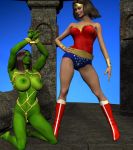  3d 3d_(artwork) armpits big_breasts breasts chup@cabra crossover dc dc_comics diana_prince green_skin hulk_(series) jennifer_walters lips marvel marvel_comics muscle nipples pussy she-hulk superheroine wonder_woman wonder_woman_(series) 