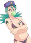 arbok bikini bubble_gum gum looking_at_viewer nakaba officer_jenny pokemon printed_bikini tattoo team_rocket