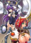  2girls blazing_star bodysuit breasts jony_laser jonylaser jrh kizuyomina_asayuki large_breasts leefa_chyao multiple_girls nipples open_mouth purple_hair rape scream screaming tentacle tentacles torn_clothes uncensored zhou_lihua 