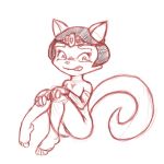  blushing cat_girl furry ivy_pepper lackadaisy nude_female tail webcomic 