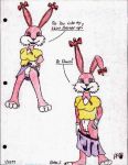 babs_bunny hairless_pussy kthanid kthanid_(artist) pussy skirt_lift tiny_toon_adventures