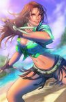  1girl bandai_namco beach big_breasts brazilian brazilian_female breasts christie_monteiro cleavage female_focus female_human female_only female_solo namco namco_bandai outside solo_female solo_focus standing tekken tekken_4 twitter xorjin xorjinart 