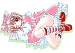 00s alternate_costume ass imai_kazunari no_panties official_art plump rozen_maiden short_hair souseiseki wink