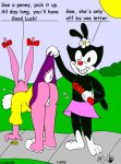 animaniacs ass babs_bunny dildo dot_warner hairless_pussy kthanid kthanid_(artist) pussy skirt_lift tiny_toon_adventures upskirt