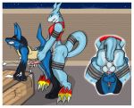 digimon flamedramon lucario pokemon