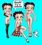 animated betty_boop betty_boop_(series) big_breasts futanari gif grey_skin pudgy_(betty_boop)