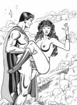  clark_kent dc dc_comics diana_prince justice_league lino_viapiano monochrome superman superman_(series) tagme wonder_woman wonder_woman_(series) 