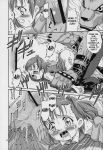 comic digimon jeri_katou leomon monochrome