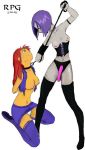  bdsm dc_comics dcau female_only femdom green_eyes r.p.g raven_(dc) red_hair rpg starfire strap-on teen_titans yuri 