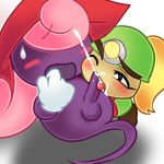 fellatio full-package_futanari futanari ghost ghost_girl goombella nintendo paper_mario paper_mario:_the_thousand_year_door purple_skin shadow_siren super_mario_bros. vivian_(paper_mario)