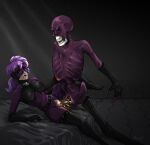  1boy 1boy1girl 1girl 2010s 2018 2d 2d_(artwork) alternate_costume animated_skeleton art_trade bdsm_outfit bdsm_suit breast_grab breasts canon_x_oc dark dark_room digital_media_(artwork) duo female_human female_penetrated femsub from_front_position genitals glowing_penis grabbing_breast hetero human human_penetrated humanoid humanoid_penetrating humanoid_penetrating_human interspecies male male/female male_humanoid male_penetrating male_penetrating_female maledom monster monster_boy oc oc_x_canon original_character papyrus papyrus_(undertale) penetration penis penis_in_pussy purple_hair pussy ribbed_penis seme_papyrus sex skeleton straight the-shewolf-den top_papyrus tumblr undead undertale undertale_(series) vaginal vaginal_penetration vaginal_sex video_game_character video_games 