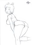  arthur_(series) ass breasts huge_breasts jane_read monochrome shorts solo the_duke 